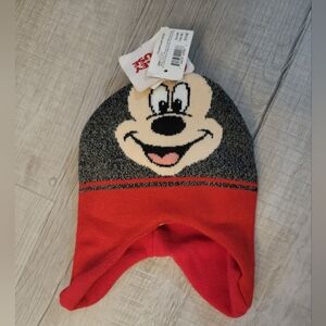 Disney Red and Gray Mickey Mouse Beanie